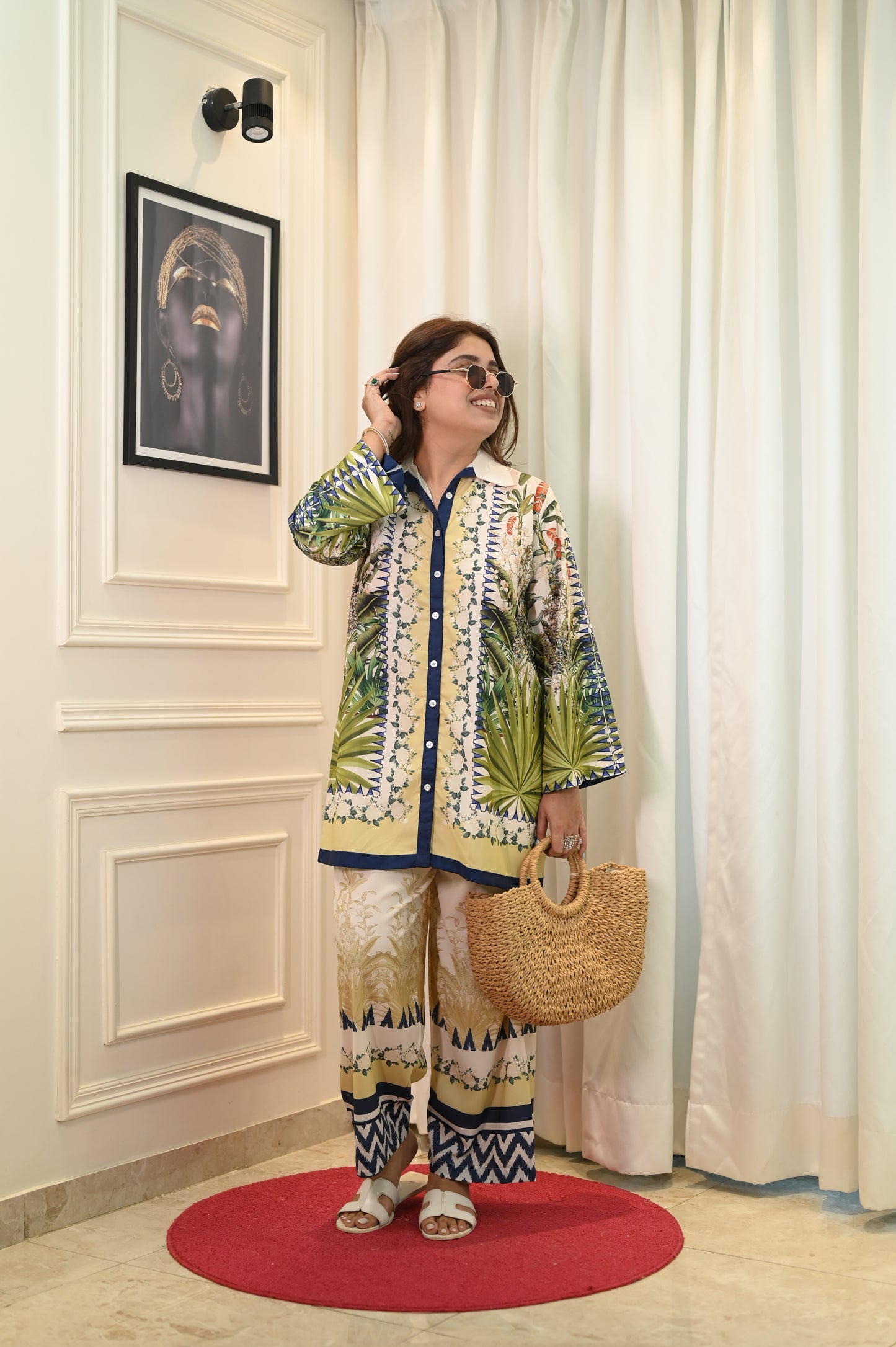 Green Printed Cord-set | Sizes M to 6XL