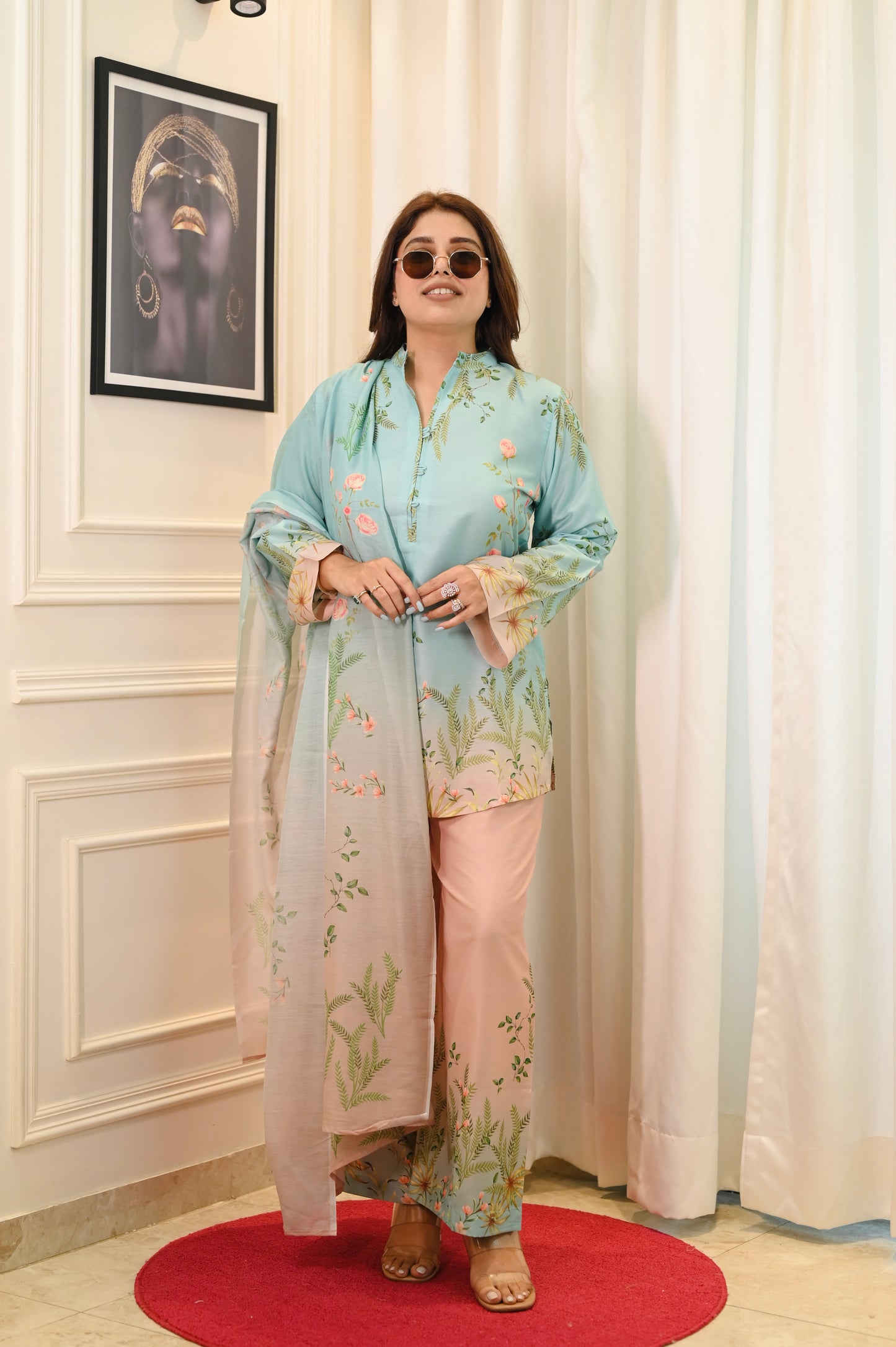 Pastel Printed Cord-set | Sizes M to 6XL