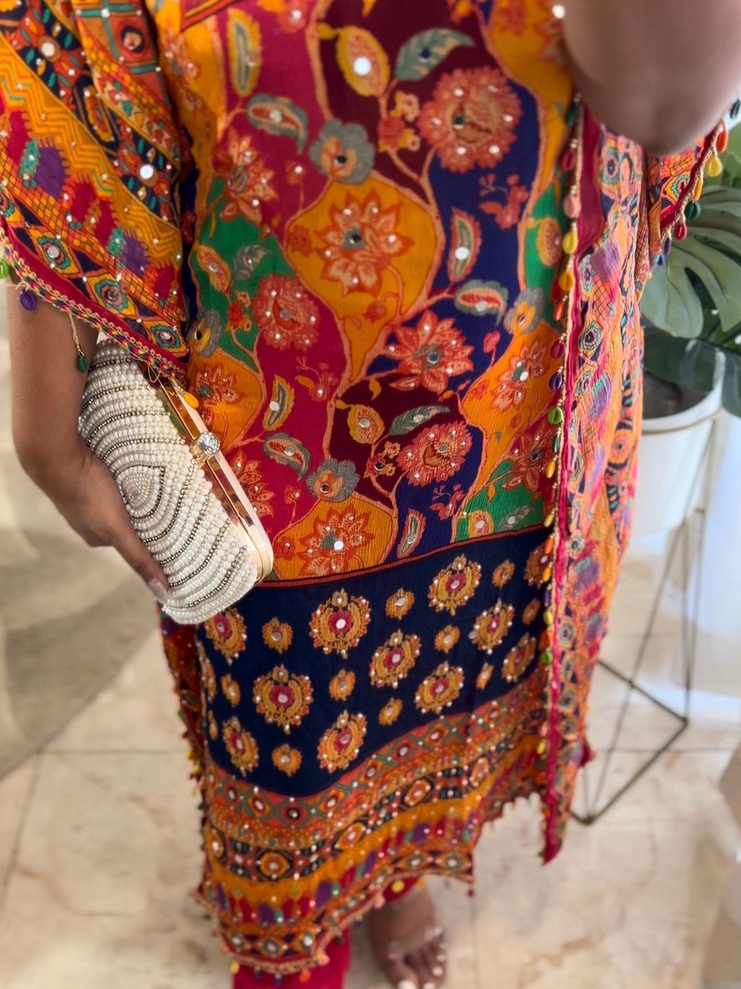 Boho Bloom” Printed Kaftan Set – Easy Glam for Everyday & Festive
