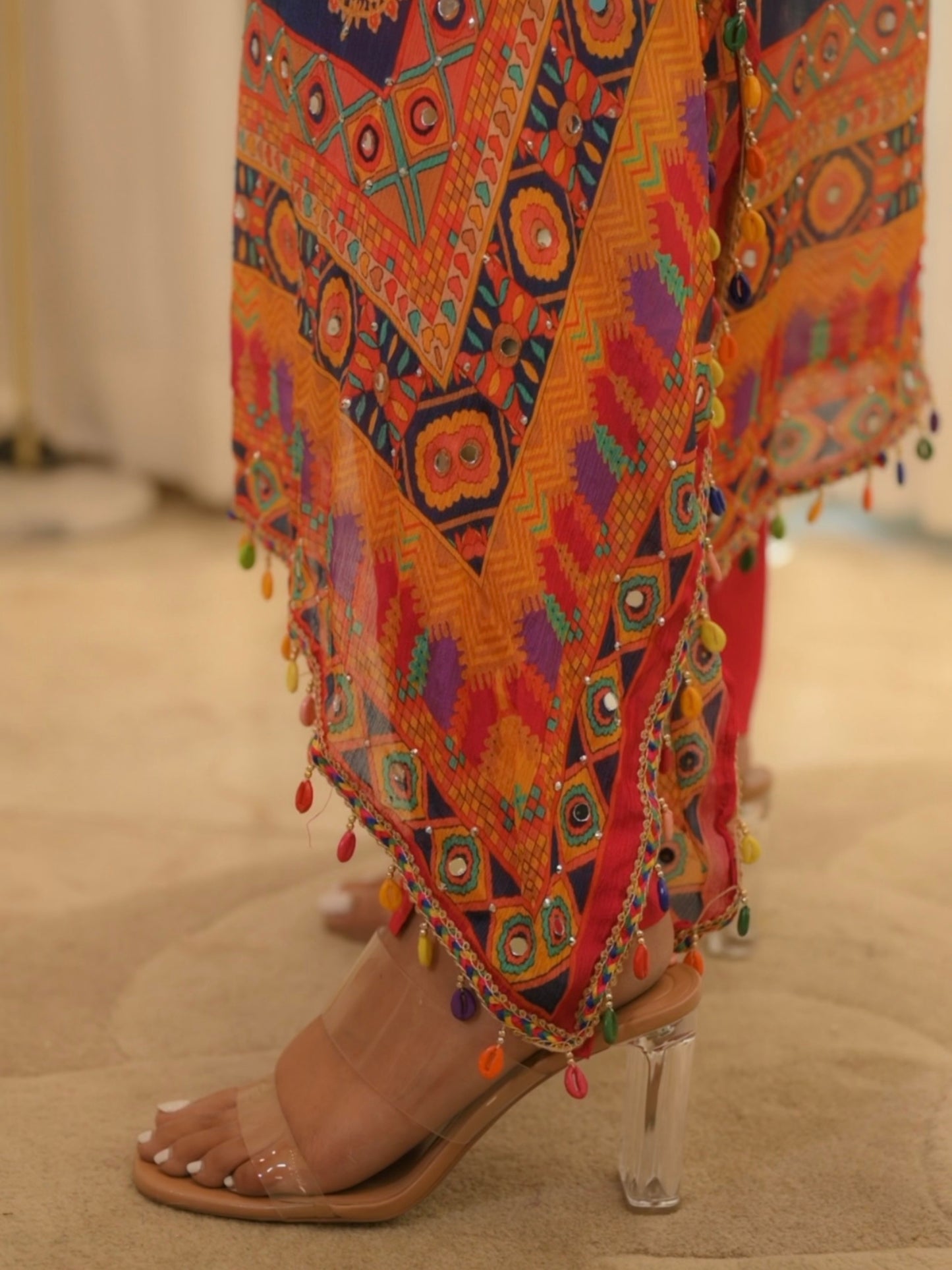 Boho Bloom” Printed Kaftan Set – Easy Glam for Everyday & Festive